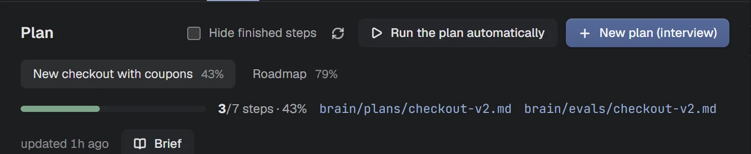 NAP screenshot: run the plan automatically