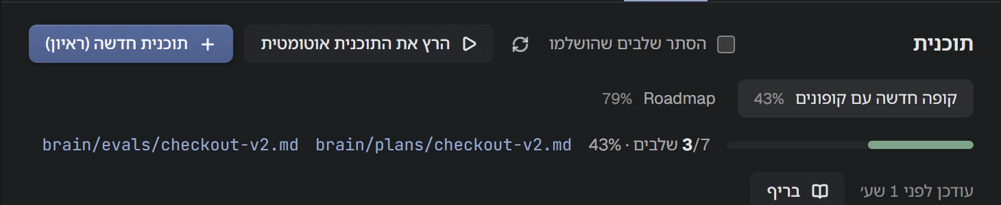 צילום מסך של NAP: הרצה אוטומטית של התוכנית